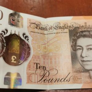 Counterfeit GBP 10 Bill